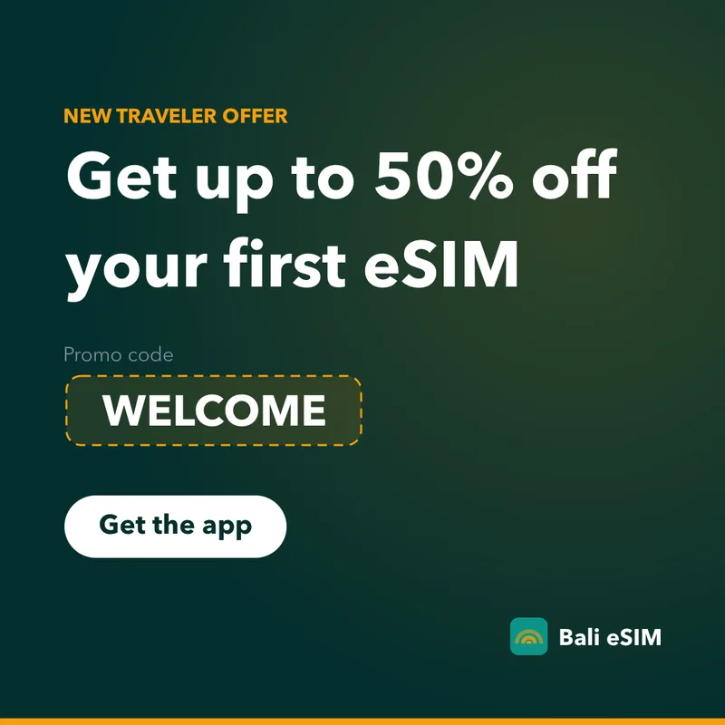 Bali eSIM Promo Code — Up to 50% Off with WELCOME