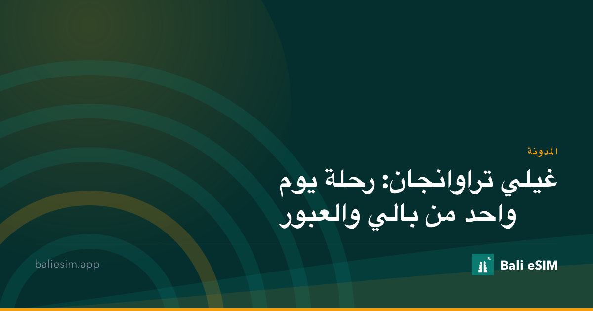غيلي تراوانجان: رحلة يوم واحد من بالي والعبور