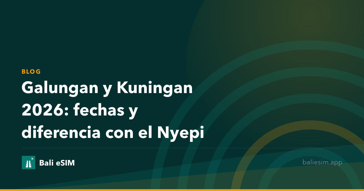 Galungan y Kuningan 2026: fechas y diferencia con el Nyepi