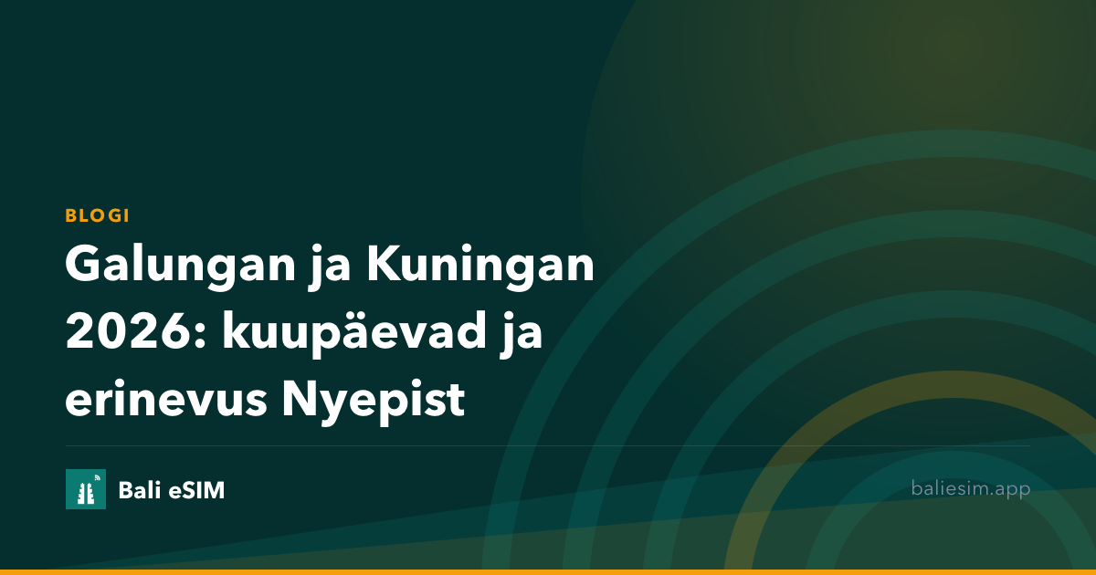 Galungan ja Kuningan 2026: kuupäevad ja erinevus Nyepist