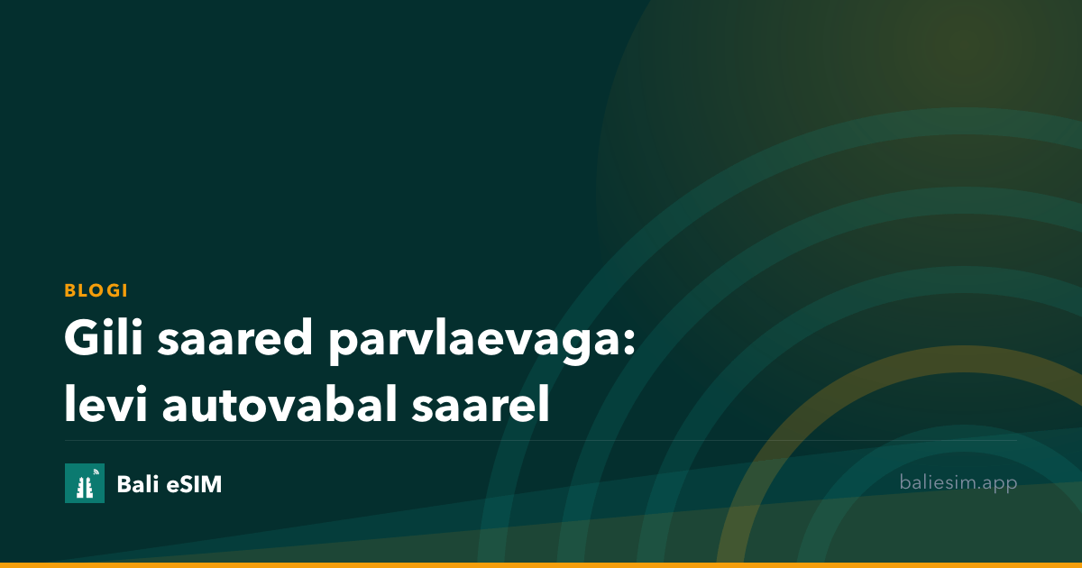 Gili saared parvlaevaga: levi autovabal saarel