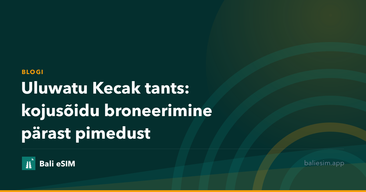 Uluwatu Kecak tants: kojusõidu broneerimine pärast pimedust