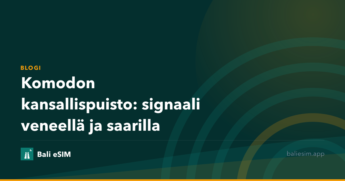 Komodon kansallispuisto: signaali veneellä ja saarilla