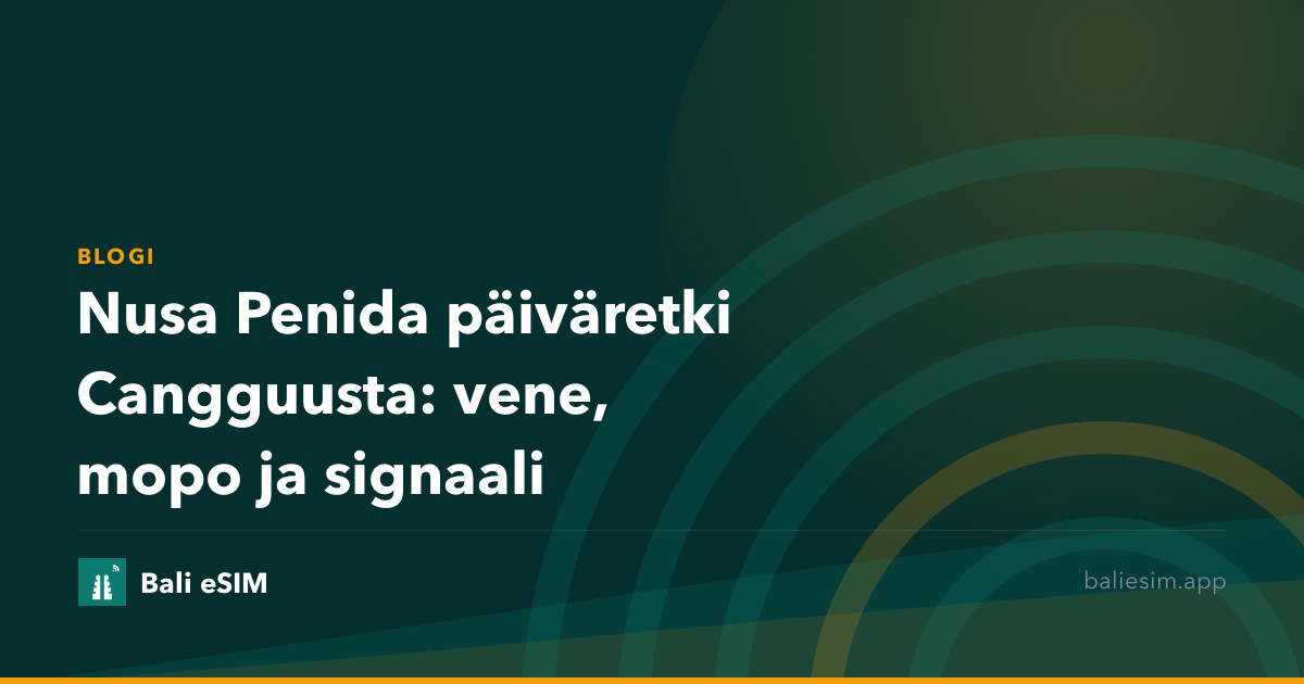 Nusa Penida päiväretki Cangguusta: vene, mopo ja signaali
