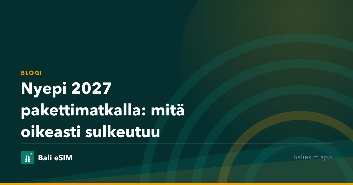 Nyepi 2027 pakettimatkalla: mitä oikeasti sulkeutuu