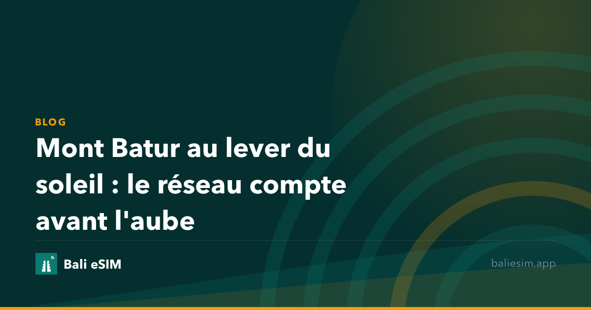 Mont Batur au lever du soleil : le réseau compte avant l'aube