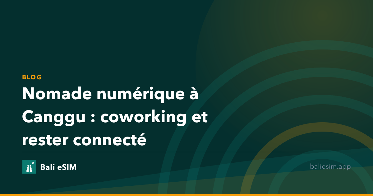 Nomade numérique à Canggu : coworking et rester connecté