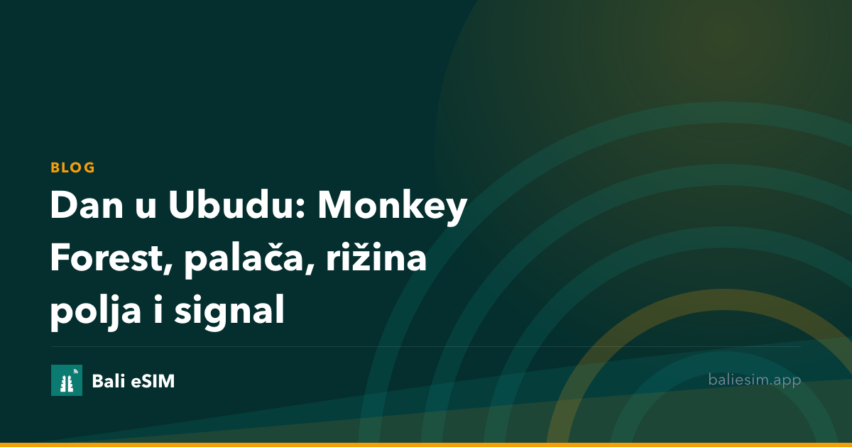Dan u Ubudu: Monkey Forest, palača, rižina polja i signal