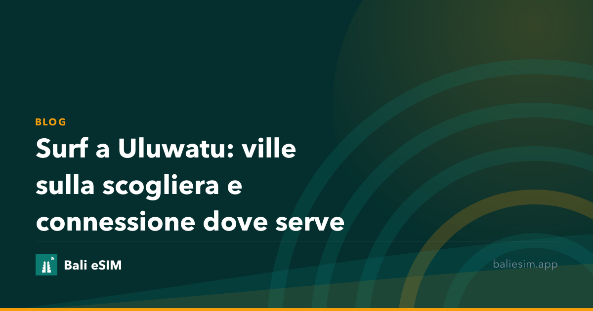 Surf a Uluwatu: ville sulla scogliera e connessione dove serve