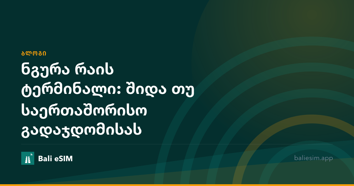 ნგურა რაის ტერმინალი: შიდა თუ საერთაშორისო გადაჯდომისას