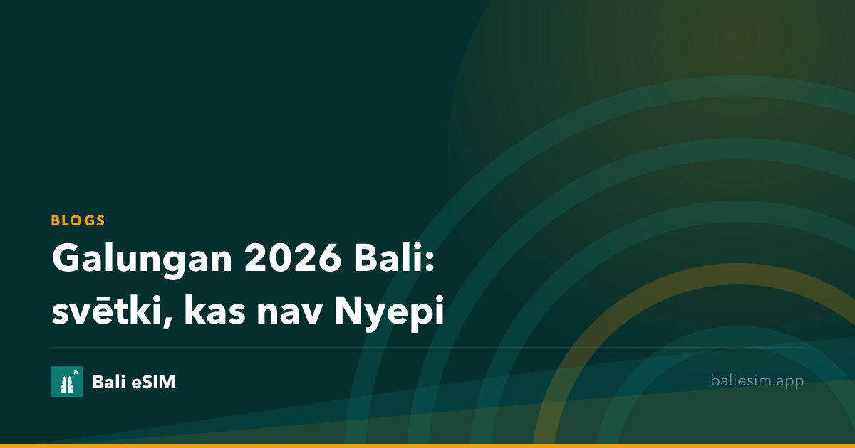 Galungan 2026 Bali: svētki, kas nav Nyepi