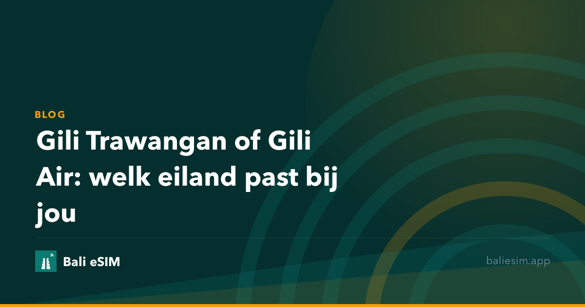 Gili Trawangan of Gili Air: welk eiland past bij jou