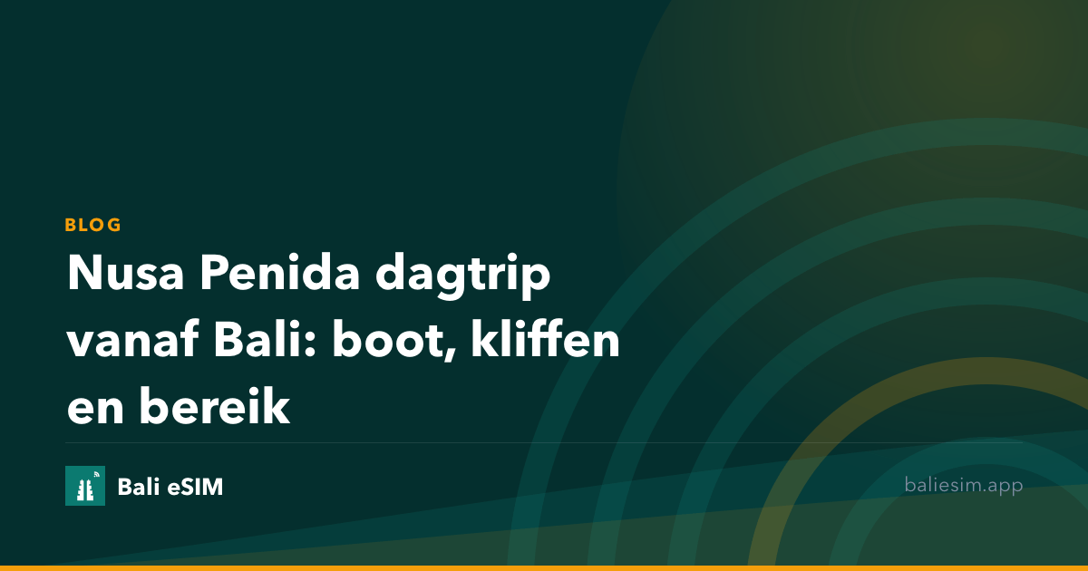 Nusa Penida dagtrip vanaf Bali: boot, kliffen en bereik