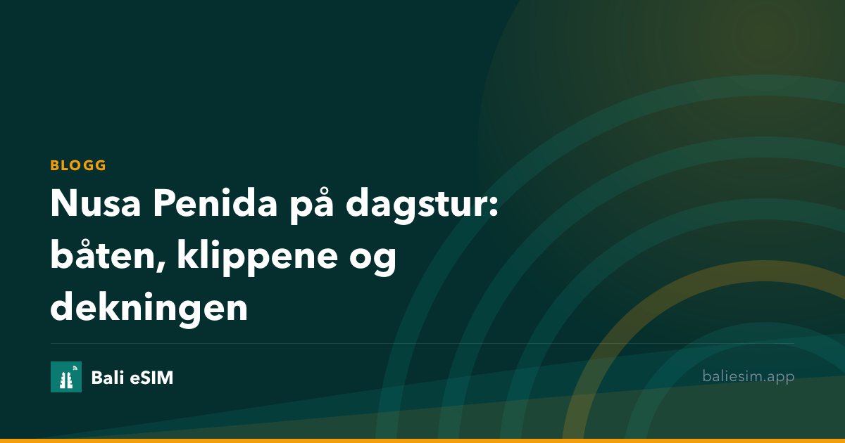 Nusa Penida på dagstur: båten, klippene og dekningen
