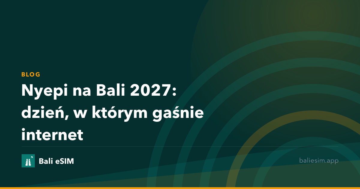 Nyepi na Bali 2027: dzień, w którym gaśnie internet