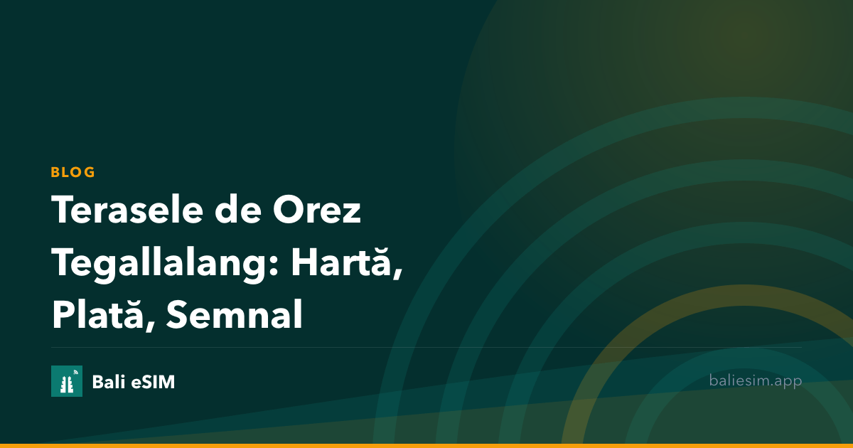 Terasele de Orez Tegallalang: Hartă, Plată, Semnal