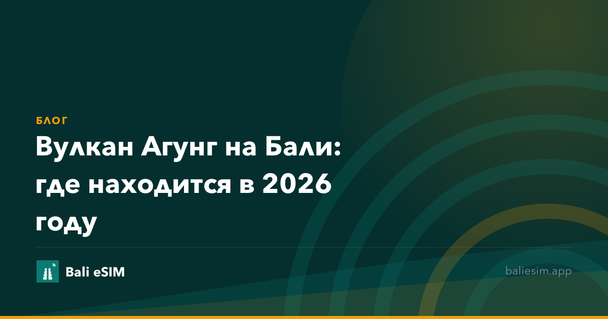 Вулкан Агунг на Бали: где находится в 2026 году