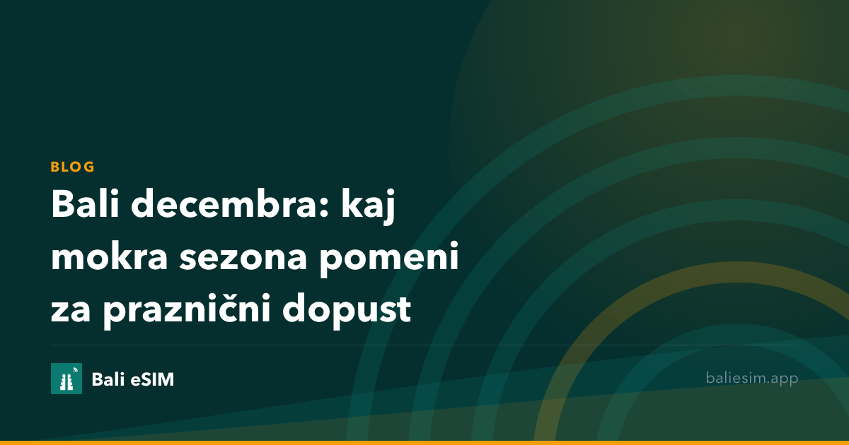 Bali decembra: kaj mokra sezona pomeni za praznični dopust