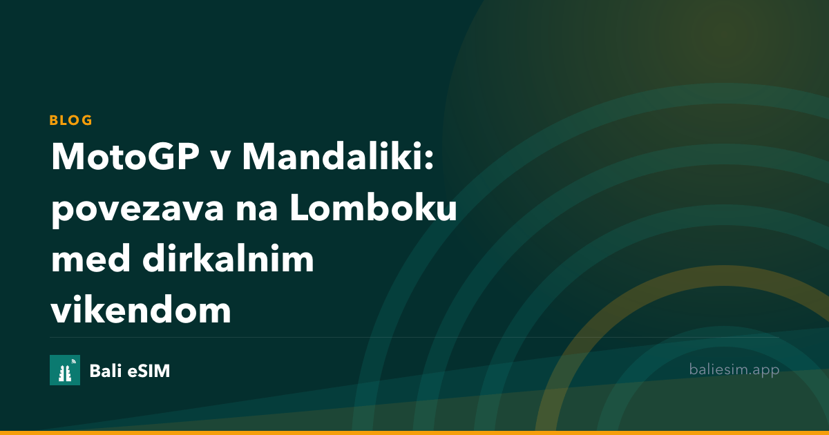 MotoGP v Mandaliki: povezava na Lomboku med dirkalnim vikendom