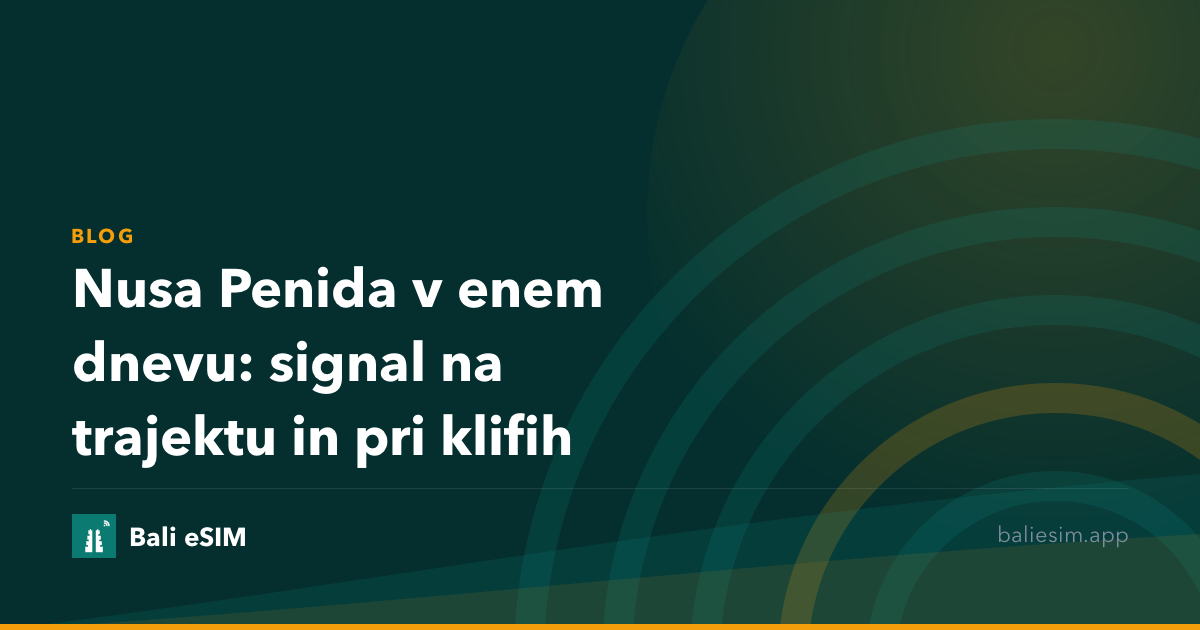 Nusa Penida v enem dnevu: signal na trajektu in pri klifih