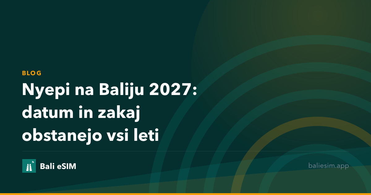 Nyepi na Baliju 2027: datum in zakaj obstanejo vsi leti