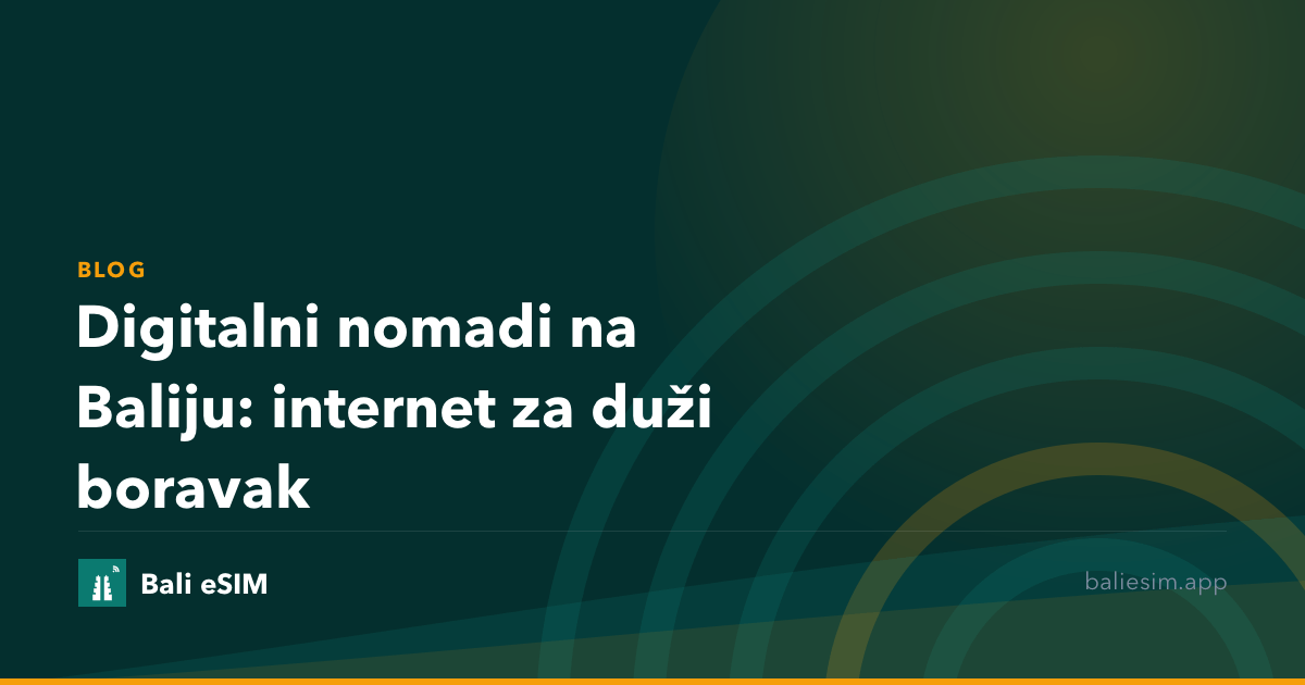 Digitalni nomadi na Baliju: internet za duži boravak