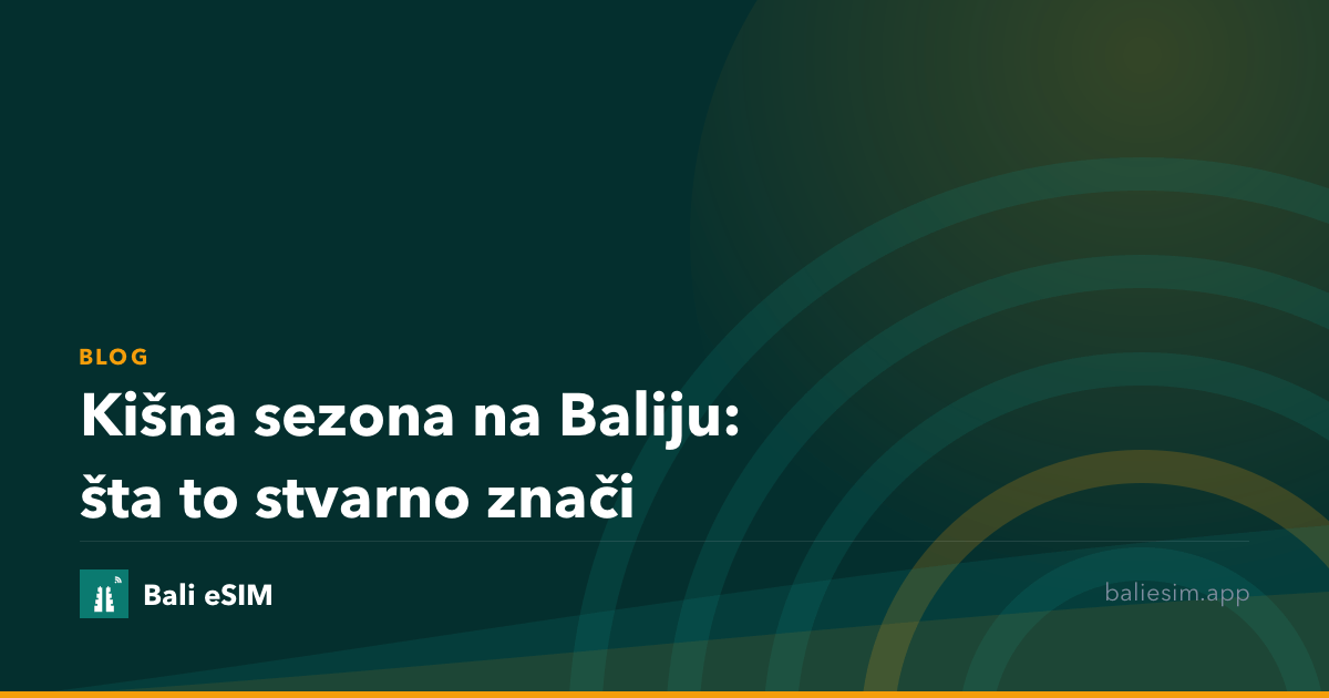 Kišna sezona na Baliju: šta to stvarno znači