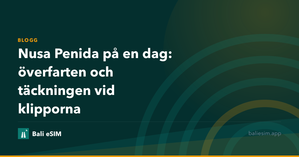 Nusa Penida på en dag: överfarten och täckningen vid klipporna