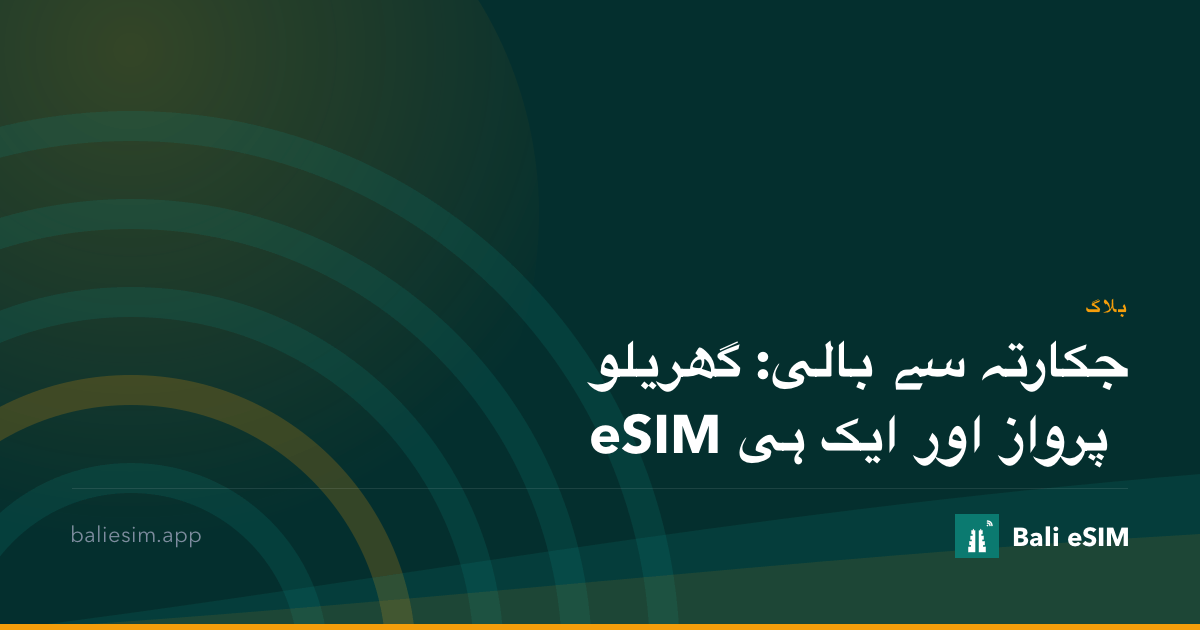 جکارتہ سے بالی: گھریلو پرواز اور ایک ہی eSIM