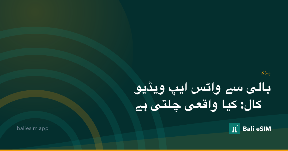 بالی سے واٹس ایپ ویڈیو کال: کیا واقعی چلتی ہے